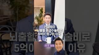안재욱이 뇌출혈 응급수술비로 5억이 청구된 이유, 50초 안에 설명하기