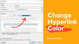 How to Change Hyperlink  & Visited Link Color in Microsoft Word