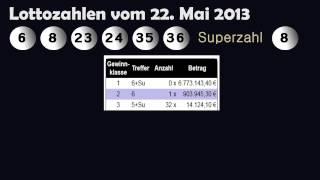 Lottozahlen und Quoten vom 22.05.2013 • Mittwochslotto