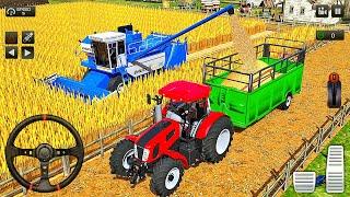 Real Farming Tractor Simulator 2022 #2 - Wheat Harvester Tractor Driving - Android Gameplay