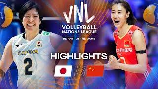 Japan  vs. China  - Highlights | Week 2 | Women's VNL 2025