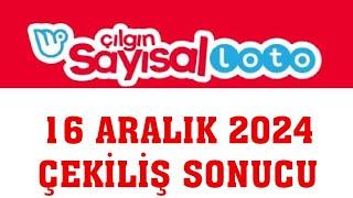 Çılgın Sayısal Loto Çekiliş Sonuçları 16 Aralık 2024