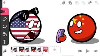 How to make Countryballs animation meme on flipaclip