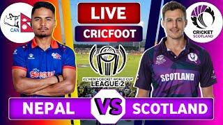 Nepal vs Scotland Live | Nepal vs Scotland cwc League 2 Live Scores & Commentary | Cricfoot Nepal