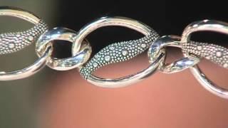 Michael Dawkins Starry Night Sterling Large Link Bracelet on QVC