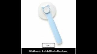 CN Cat Grooming Brush, Self Cleaning Slicker Brushes For Dogs Pet Hair Removal Comb Stainless Ste...