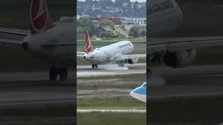 Turkish Airlines Airbus A321 Landing at Stuttgart Airport