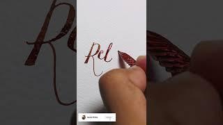 lettering "Relax" #shrots #calligraphy #viral #lettering #cursive writing #cursive handwriting