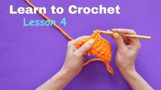 CROCHET  FOR BEGINNERS LESSON 4 / HOW TO DOUBLE CROCHET