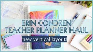 Erin Condren Teacher Lesson Planner Haul NEW Vertical Layout, Record Book, Planning Sticky Notes Set