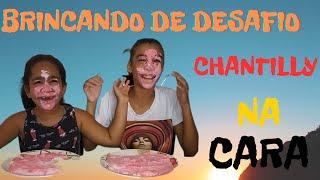 Brincando de Desafio com perguntas e chantilly