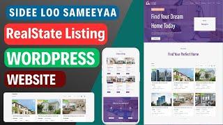 Sidee Loo Sameeya Realstate Website | For Sale Iyo For Rent | WordPress Elementor 2024