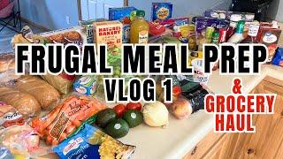 GROCERY HAUL AND MEAL PREP ON A BUDGET | LOW INCOME MEAL PREP VLOG 01