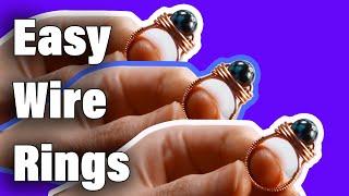 Handmade Wire Rings - how to make simple wire rings - copper jewellery tutorial