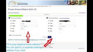 How to file California Private School Affidavit PSA form for homeschool 2022-23. Filing begins Oct 1