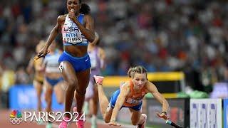 Team USA claims WORLD RECORD via SHOCKING 4x400 mixed relay finish at Worlds | NBC Sports