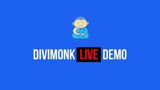 Divi Monk Live Demonstration