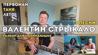 Валентин Cтрыкало - Первомай, Таня и Лето (разбор на гитаре для начинающих)