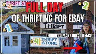  A FULL Day of Thrifting for Resale on eBay!  Thrift with Me for Items to Sell for a PROFIT!