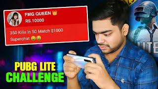 INSANE 350 KILLS in 50 Matches on PUBG MOBILE LITE! $1000 SUPERCHAT CHALLENGE! 