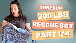 200 lbs Thredup Rescue Box Unboxing! Part 1 of 4