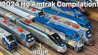 Modern 2024 Ho Scale Amtrak Trains 1 Hour Compilation! 4K