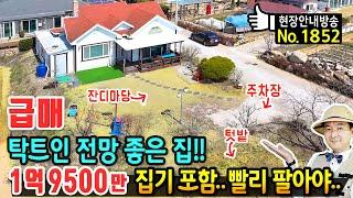 (급매) 탁트인 전망이 좋은 집!! 모든 집기 포함 처분 전원주택 매매 급매물 정남향의 햇살 가득 가성비까지 완벽 텃밭 지인창호  주차공간 넉넉한 경주부동산 - 발품부동산TV