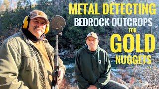 Metal Detecting Bedrock Outcrops for Gold Nuggets