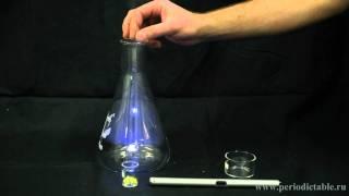 Sulfur burning in atmosphere of pure oxygen