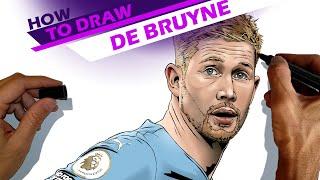 Kevin De Bruyne, Manchester City football player - How to draw