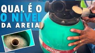 Qual é o nível ideal de areia para o Filtro de piscina?