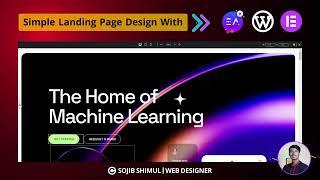 Responsive WP Machine learning landing page design within a short time | SOJIB SHIMUL - Web Designer