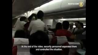 Fight Inside Plane Cabin