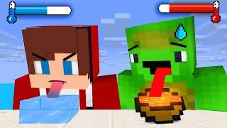 JJ vs Mikey LICK RUNNER Game - Maizen Minecraft Animation