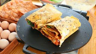 homemade egg pancake recipe, easy to make, flavourful and chewy