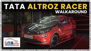 Tata Altroz Racer Walkaround Review @ Auto Expo 2023 | Exterior, Sunroof Interior, Features