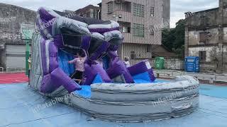 The video for deflating, folding, and packing tutorial of  the water slide