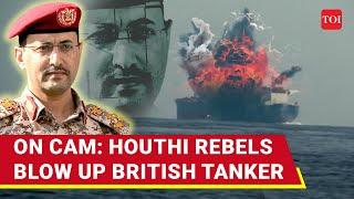 British Ship Explodes On Cam After Houthis Crash Drone Boat Into Cordelia Moon In Red Sea