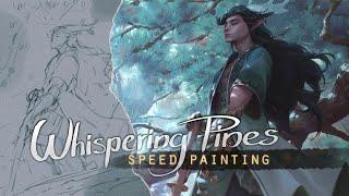 Whispering Pines - speed painting