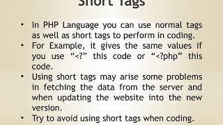 PHP Coding Standards