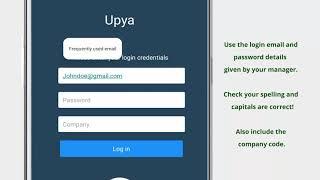 Upya - How to Sign into the App