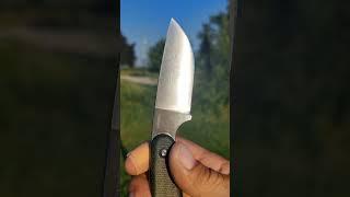 ZERO DISTANCE CUT WITH MY WATCHMAN WF203 FIXED BLADE KNIFE, FACTORY EDGE