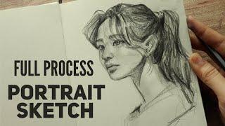 Real Time Portrait drawing / full process