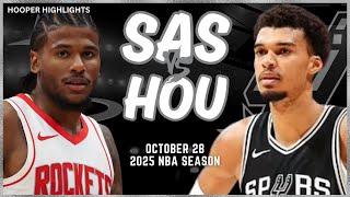 San António Spurs vs Houston Rockets Full Game Highlights | Oct 28 | 2025 NBA Season