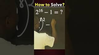How to solve Exponent Maths