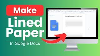 How To Make Lined Paper In Google Docs