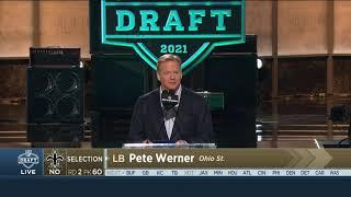 Pete Werner - 2021 Saints Draft Pick Announcements