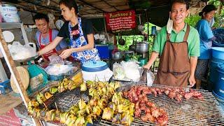 Street Food MEAT SWEATS!!  Roadside BREAKFAST in Chiang Mai! | ลาบเนื้อดิบ