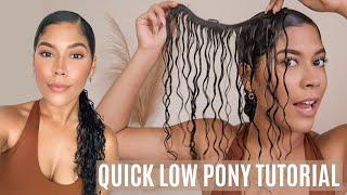 QUICK & EASY NATURAL LOOKING LOW PONY TUTORIAL WITH EXTENSIONS