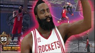 6'10 JAMES HARDEN MOD?!?! ANKLE BREAKERS GLITCH ISO!! BEST JUMPSHOT NBA 2K18!